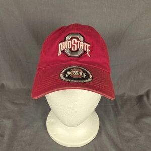 NCAA Ohio State Buckeyes Red Adjustable Embroidered Logo Ball Cap Hat